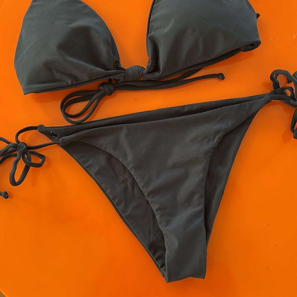 Classic Black String Bikini Small - image 4